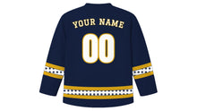 Load image into Gallery viewer, Rizal Day Original Hockey Jersey in Navy, back view with your name and number