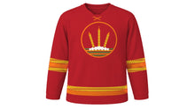 Load image into Gallery viewer, Rocket Festival Original Hockey Jersey in Isan Red, front view – custom name and number