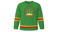 Load image into Gallery viewer, Rocket Festival Original Hockey Jersey in Rice Green, front view – custom name and number