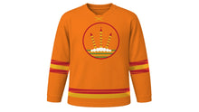 Load image into Gallery viewer, Rocket Festival Original Hockey Jersey in Saffron Orange, front view – custom name and number