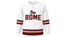 Load image into Gallery viewer, Rome Original Hockey Jersey in White, front view – custom name and number