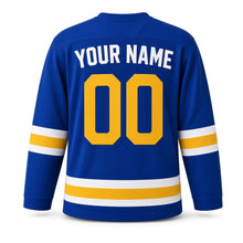 Load image into Gallery viewer, Rosh Hashanah Original Hockey Jersey in Blue, back view with your name and number