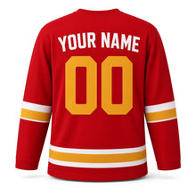Load image into Gallery viewer, Rosh Hashanah Original Hockey Jersey in Red, back view with your name and number