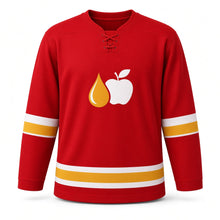 Load image into Gallery viewer, Rosh Hashanah Original Hockey Jersey in Red, front view – custom name and number