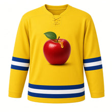 Load image into Gallery viewer, Rosh Hashanah Original Hockey Jersey in Yellow, front view – custom name and number