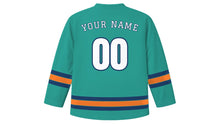 Load image into Gallery viewer, Rotterdam Original Hockey Jersey in Maas Teal, back view with your name and number