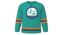 Load image into Gallery viewer, Rotterdam Original Hockey Jersey in Maas Teal, front view – custom name and number