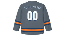 Load image into Gallery viewer, Rotterdam Original Hockey Jersey in Steel Grey, back view with your name and number