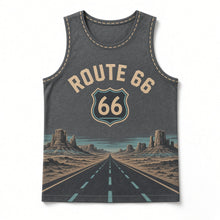 Load image into Gallery viewer, Route 66 Road Trip Original Basketball Jersey in Asphalt, front view – custom name and number