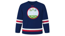 Load image into Gallery viewer, Russia Day Original Hockey Jersey in Navy, front view – custom name and number
