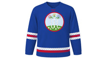 Load image into Gallery viewer, Russia Day Original Hockey Jersey in Royal Blue, front view – custom name and number