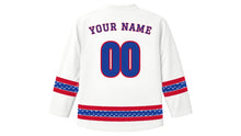 Load image into Gallery viewer, Russia Day Original Hockey Jersey in White, back view with your name and number