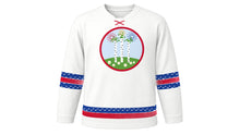 Load image into Gallery viewer, Russia Day Original Hockey Jersey in White, front view – custom name and number