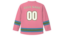 Load image into Gallery viewer, Sacramento Original Hockey Jersey in Camellia Pink, back view with your name and number