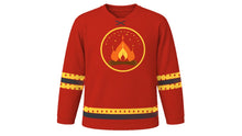 Load image into Gallery viewer, Sadeh Original Hockey Jersey in Ember Red, front view – custom name and number