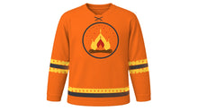 Load image into Gallery viewer, Sadeh Original Hockey Jersey in Flame Orange, front view – custom name and number