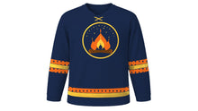 Load image into Gallery viewer, Sadeh Original Hockey Jersey in Night Blue, front view – custom name and number