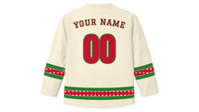 Load image into Gallery viewer, Saint Dwynwen's Day Original Hockey Jersey in Cream, back view with your name and number