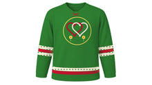 Load image into Gallery viewer, Saint Dwynwen's Day Original Hockey Jersey in Leek Green, front view – custom name and number