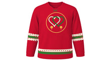 Load image into Gallery viewer, Saint Dwynwen's Day Original Hockey Jersey in Welsh Red, front view – custom name and number