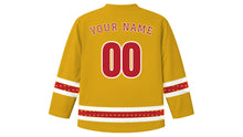 Load image into Gallery viewer, Saint Joseph's Day Original Hockey Jersey in Gold, back view with your name and number