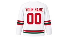 Load image into Gallery viewer, Saint Lucia Day Original Hockey Jersey in White, back view with your name and number