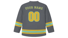 Load image into Gallery viewer, Saint Petersburg Original Hockey Jersey in Granite Grey, back view with your name and number