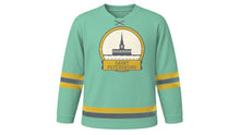 Load image into Gallery viewer, Saint Petersburg Original Hockey Jersey in Mint Green, front view – custom name and number
