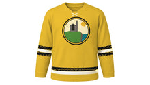 Load image into Gallery viewer, Saint Piran's Day Original Hockey Jersey in Gold, front view – custom name and number