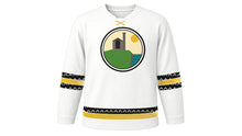 Load image into Gallery viewer, Saint Piran's Day Original Hockey Jersey in White, front view – custom name and number