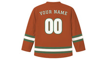 Load image into Gallery viewer, Salt Lake City Original Hockey Jersey in Canyon Rust, back view with your name and number
