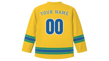 Load image into Gallery viewer, Salvador Original Hockey Jersey in Pelourinho Yellow, back view with your name and number