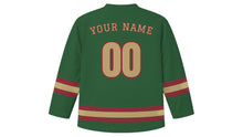 Load image into Gallery viewer, Salzburg Original Hockey Jersey in Alpine Green, back view with your name and number