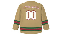 Load image into Gallery viewer, Salzburg Original Hockey Jersey in Fortress Sand, back view with your name and number