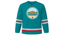 Load image into Gallery viewer, Samoa Independence Day Original Hockey Jersey in Ocean Teal, front view – custom name and number