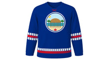 Load image into Gallery viewer, Samoa Independence Day Original Hockey Jersey in Royal Blue, front view – custom name and number