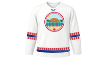 Load image into Gallery viewer, Samoa Independence Day Original Hockey Jersey in White, front view – custom name and number