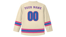 Load image into Gallery viewer, San Antonio Original Hockey Jersey in Mission Limestone, back view with your name and number