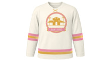 Load image into Gallery viewer, San Jose Original Hockey Jersey in Ivory, front view – custom name and number