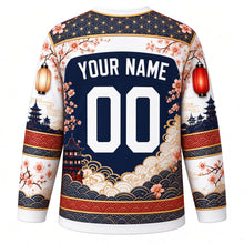 Load image into Gallery viewer, Sanja Matsuri Original Hockey Jersey in White, back view with custom YOUR NAME and 00