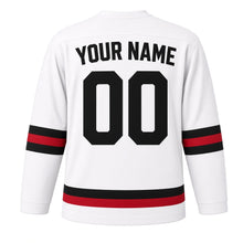 Load image into Gallery viewer, Sao Paulo Original Hockey Jersey in White, back view with your name and number