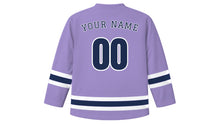 Load image into Gallery viewer, Sapporo Original Hockey Jersey in Lavender Field, back view with your name and number