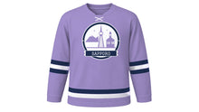 Load image into Gallery viewer, Sapporo Original Hockey Jersey in Lavender Field, front view – custom name and number