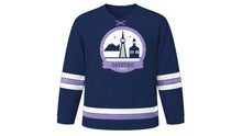 Load image into Gallery viewer, Sapporo Original Hockey Jersey in Winter Navy, front view – custom name and number