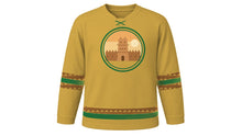 Load image into Gallery viewer, Saudi Founding Day Original Hockey Jersey in Sand Gold, front view – custom name and number