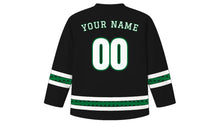 Load image into Gallery viewer, Saudi National Day Original Hockey Jersey in Black, back view with your name and number