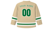 Load image into Gallery viewer, Saudi National Day Original Hockey Jersey in Desert Sand, back view with your name and number