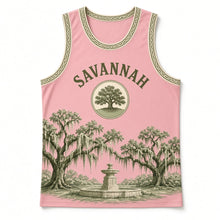 Load image into Gallery viewer, Savannah Live Oak Original Basketball Jersey in Azalea Pink, front view – custom name and number