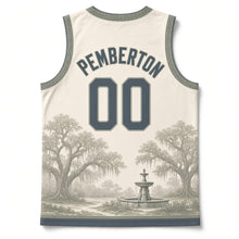 Load image into Gallery viewer, Savannah Live Oak Original Basketball Jersey in Magnolia Cream, back view with your name and number