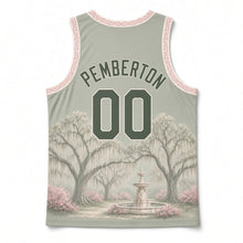 Load image into Gallery viewer, Savannah Live Oak Original Basketball Jersey in Spanish Moss, back view with your name and number